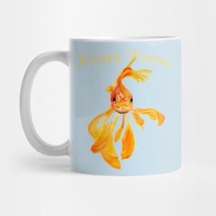 Happy Norooz Cat New Year Goldfish Isolated Mug